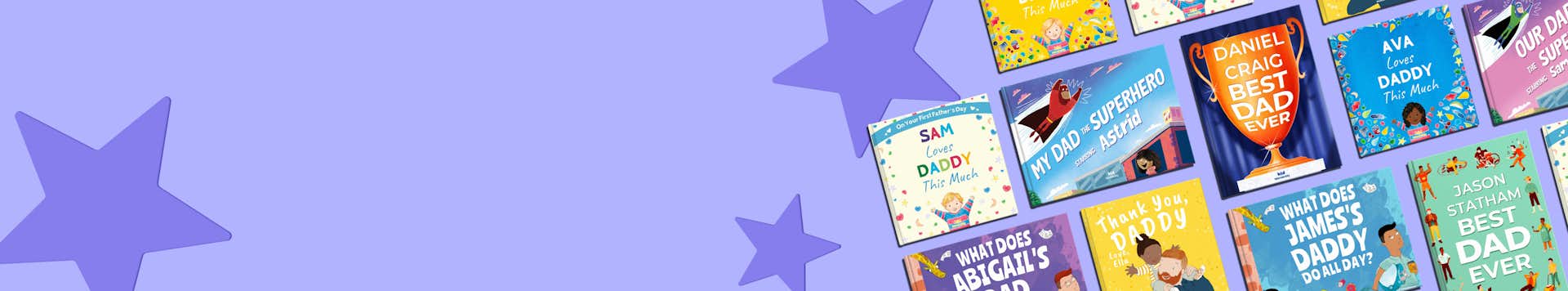 range of Wonderbly books for dads