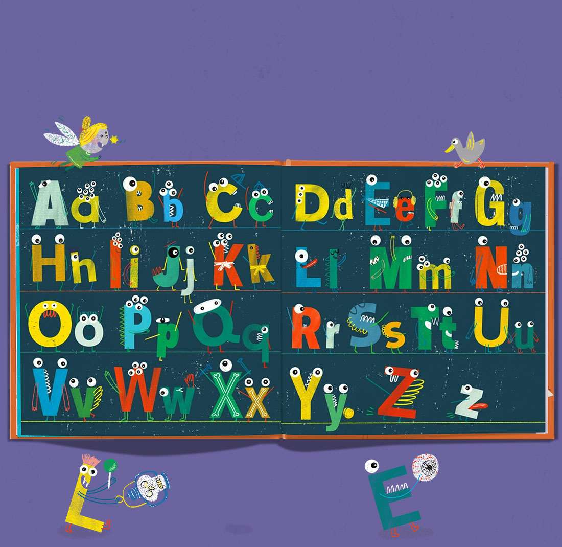 Page showing the alphabet