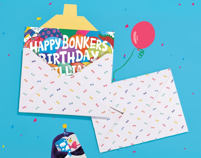 Happy Bonkers Birthday in giftwrap
