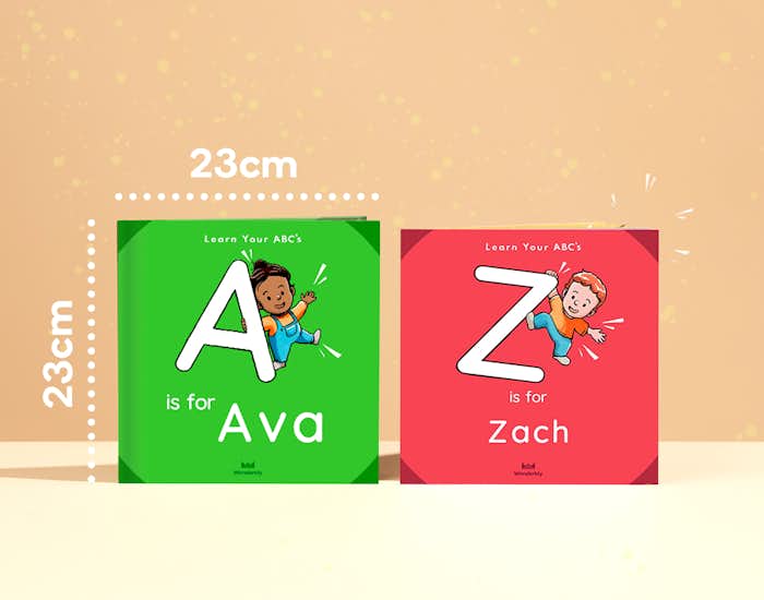 An image showing the 2 different formats of the personalised book