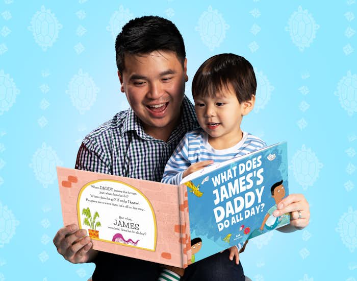 child and dad reading what does daddy do all day
