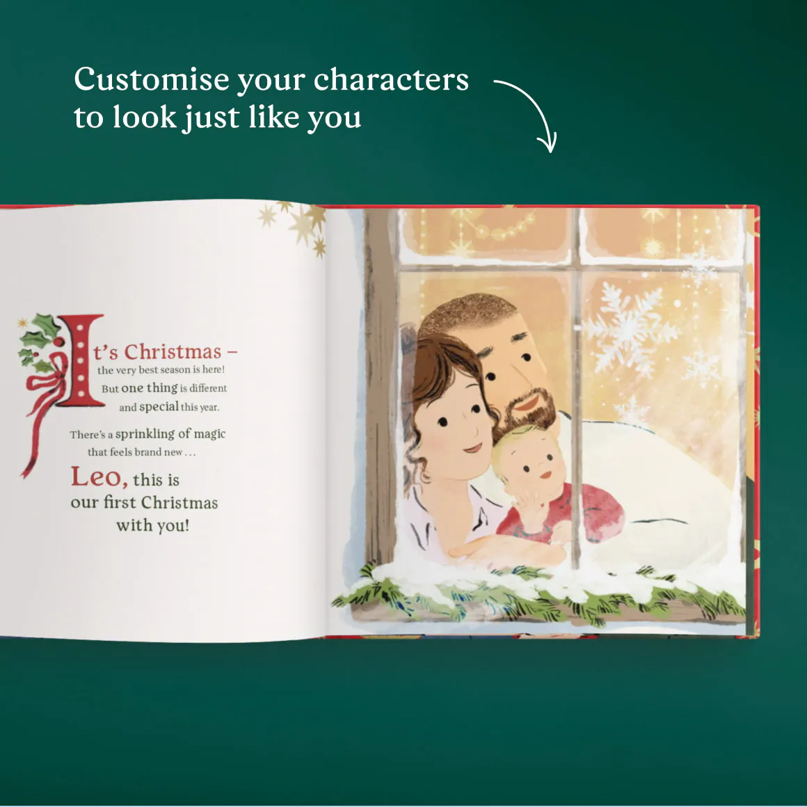 A page inside the personalised book