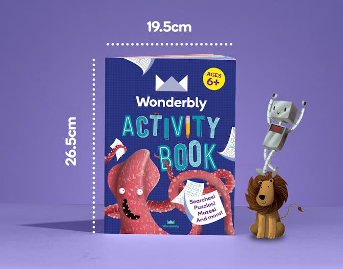 Dimensions of Wonderbly Activity Book