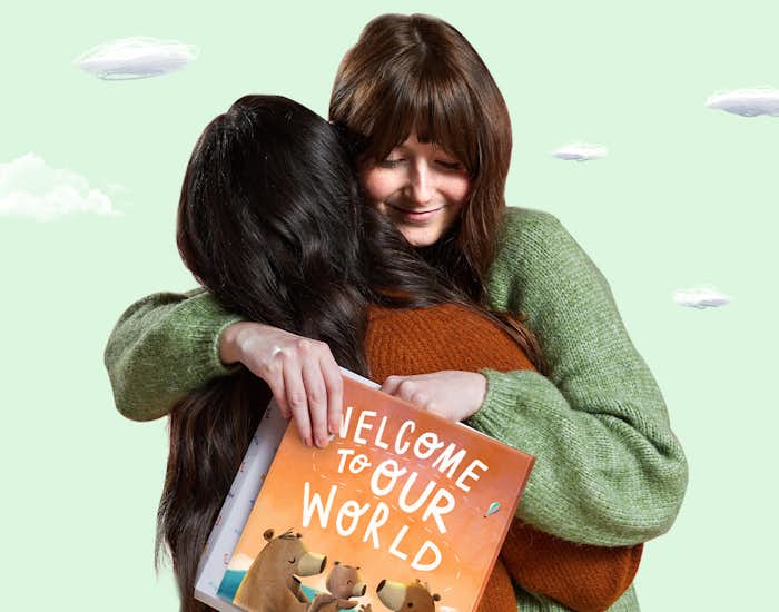 Friends gifting a copy of Welcome To Our World
