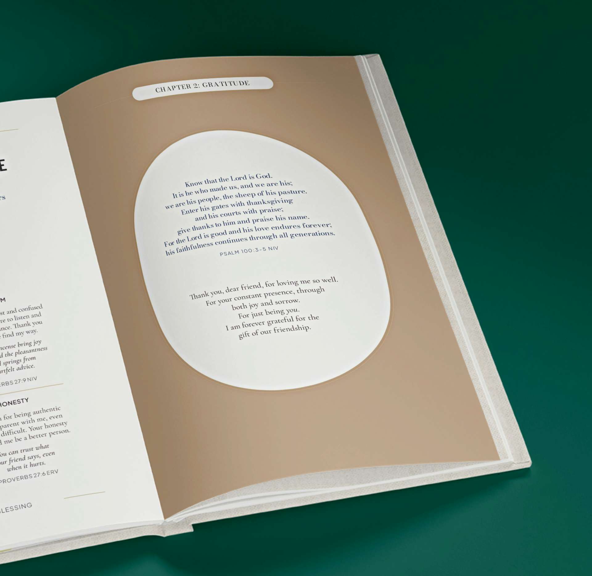 open page of classic linen with all my heart book