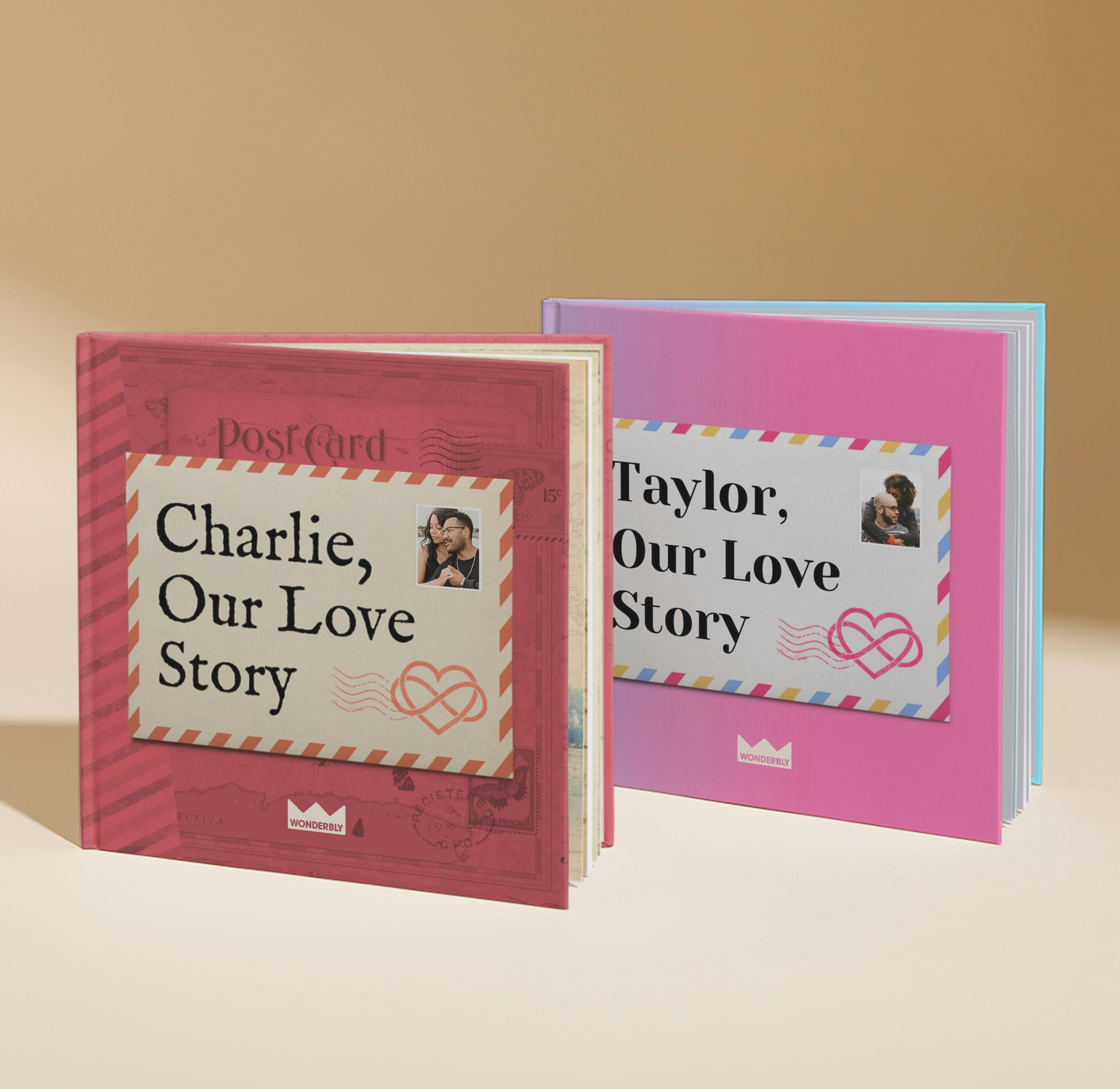two front covers of our love story book