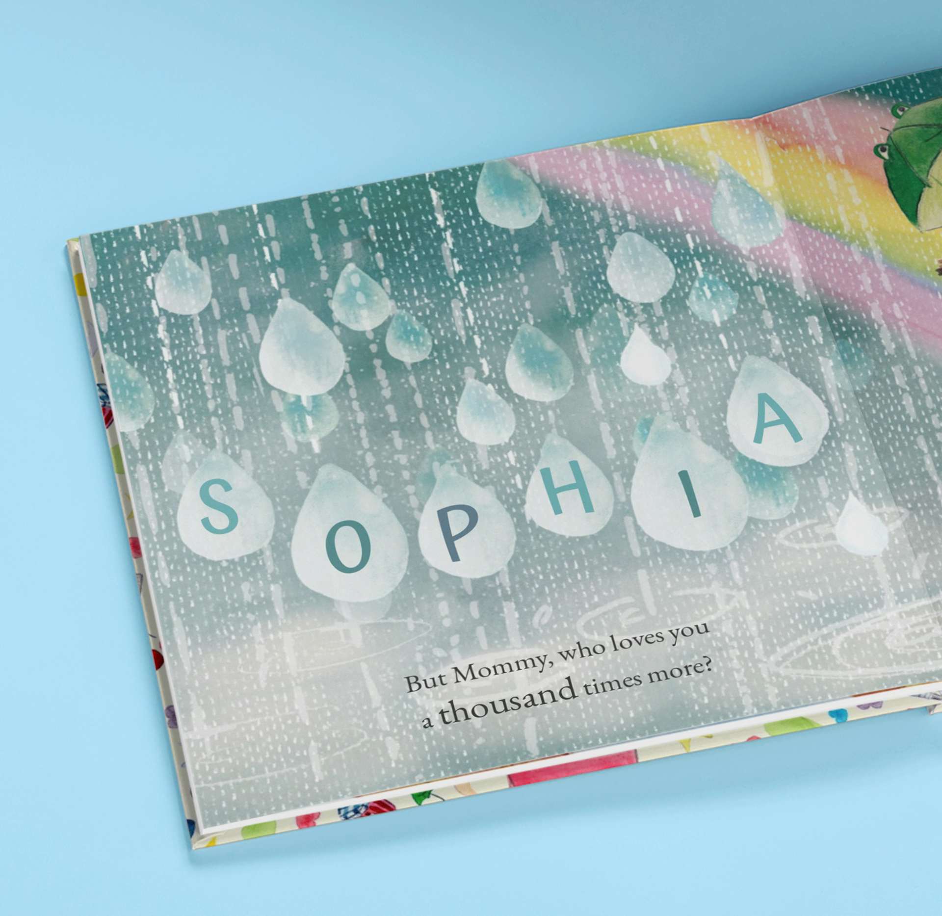 spread of book - rain drops 