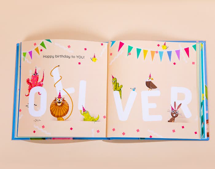 Happy Birthday Oliver Open Book