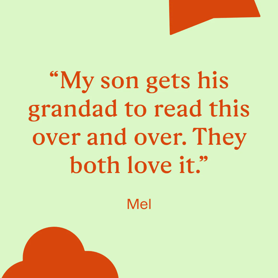 Personalised book testimonial