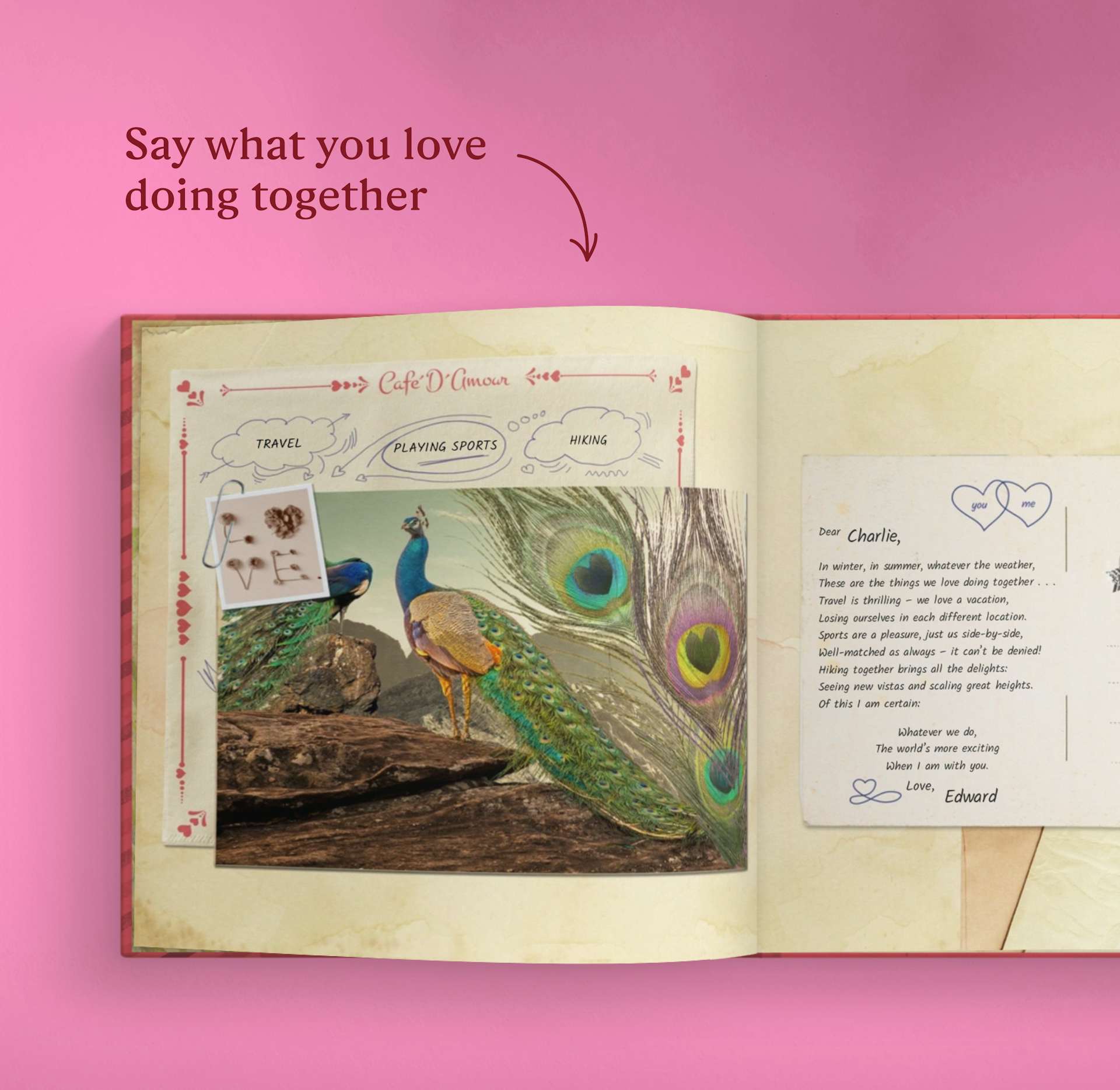 open page in our love story valentines edition