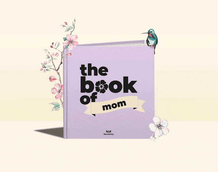 Gif showing a variety of personalised book of everyone - mom edition