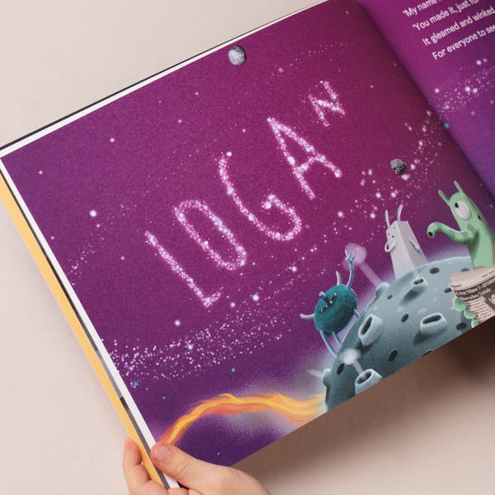 The Journey Home - Product Description of Henry's name printed in the galaxy with stars
