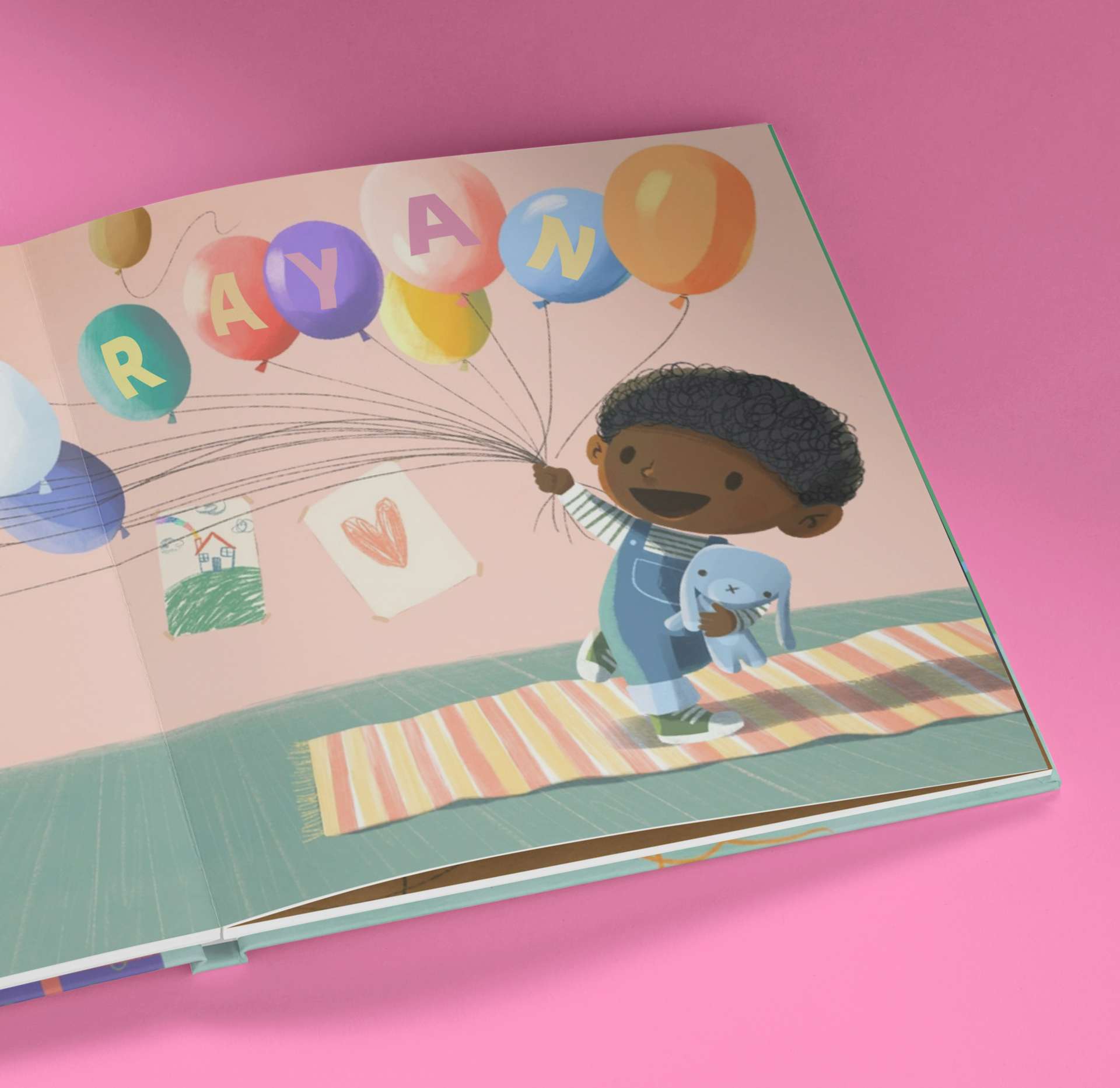 open page of first birthday book