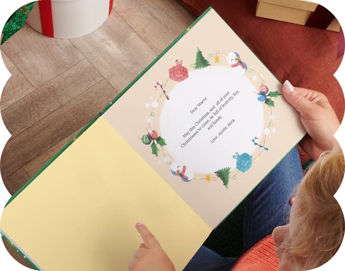 Personalized Christmas Book for 2, Siblings book with photos and names