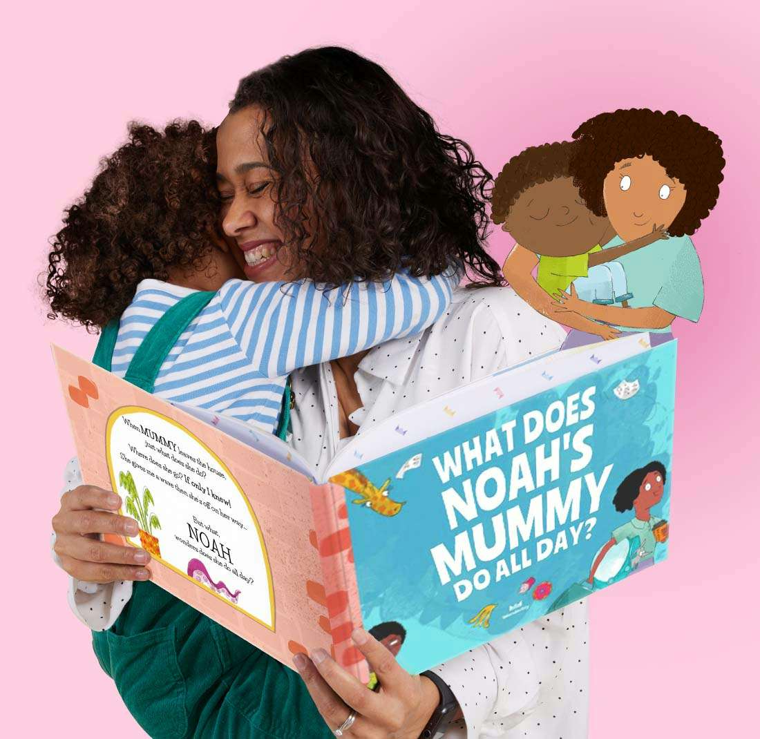 Mum and son reading What Does Mummy Do All Day 