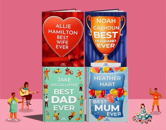 Different versions of personalised grown up books