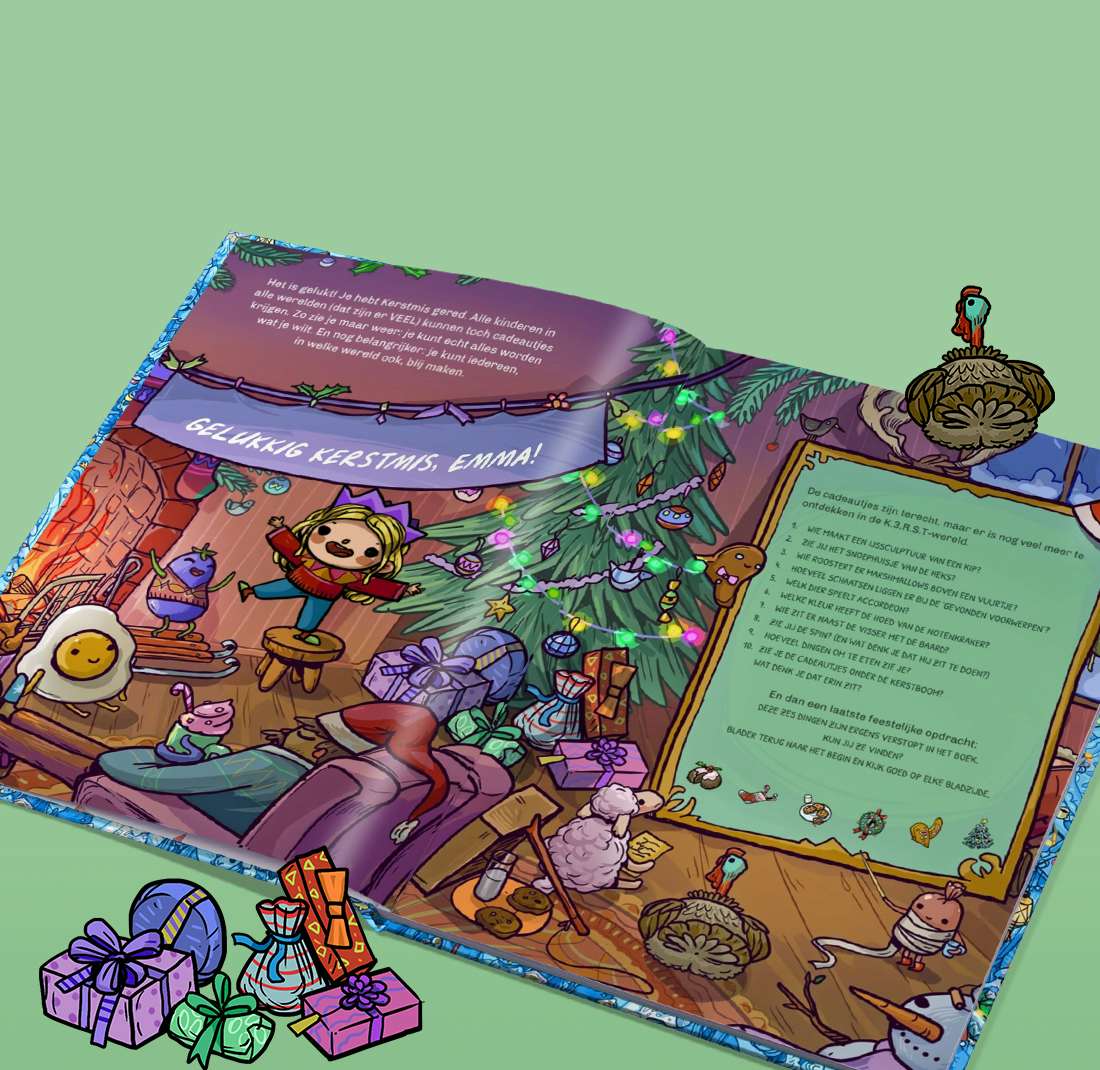 voorbeeld pagina's boek van kerstuitdaging