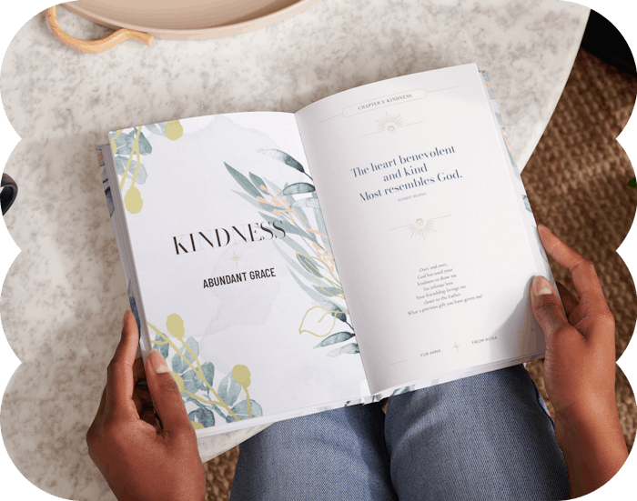open page of calm botanicals with all my heart book