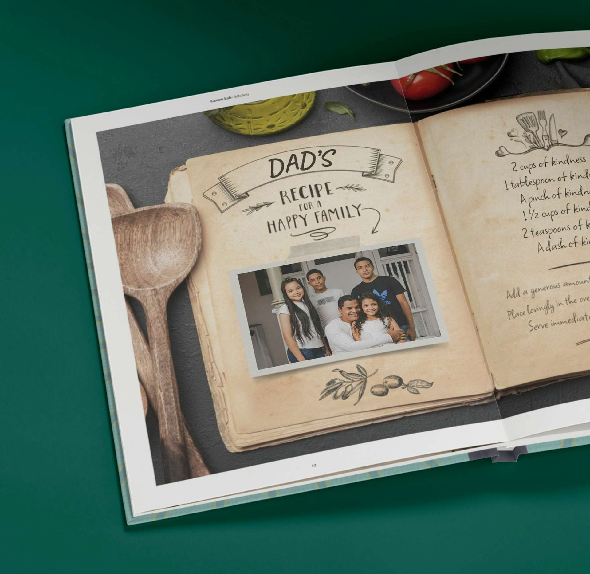 A page inside the personalised book