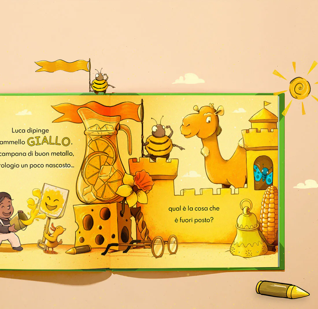 Una pagina di Tu e i colori con dettagli personalizzati