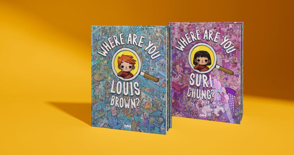 Where Are You? purple and blue covers