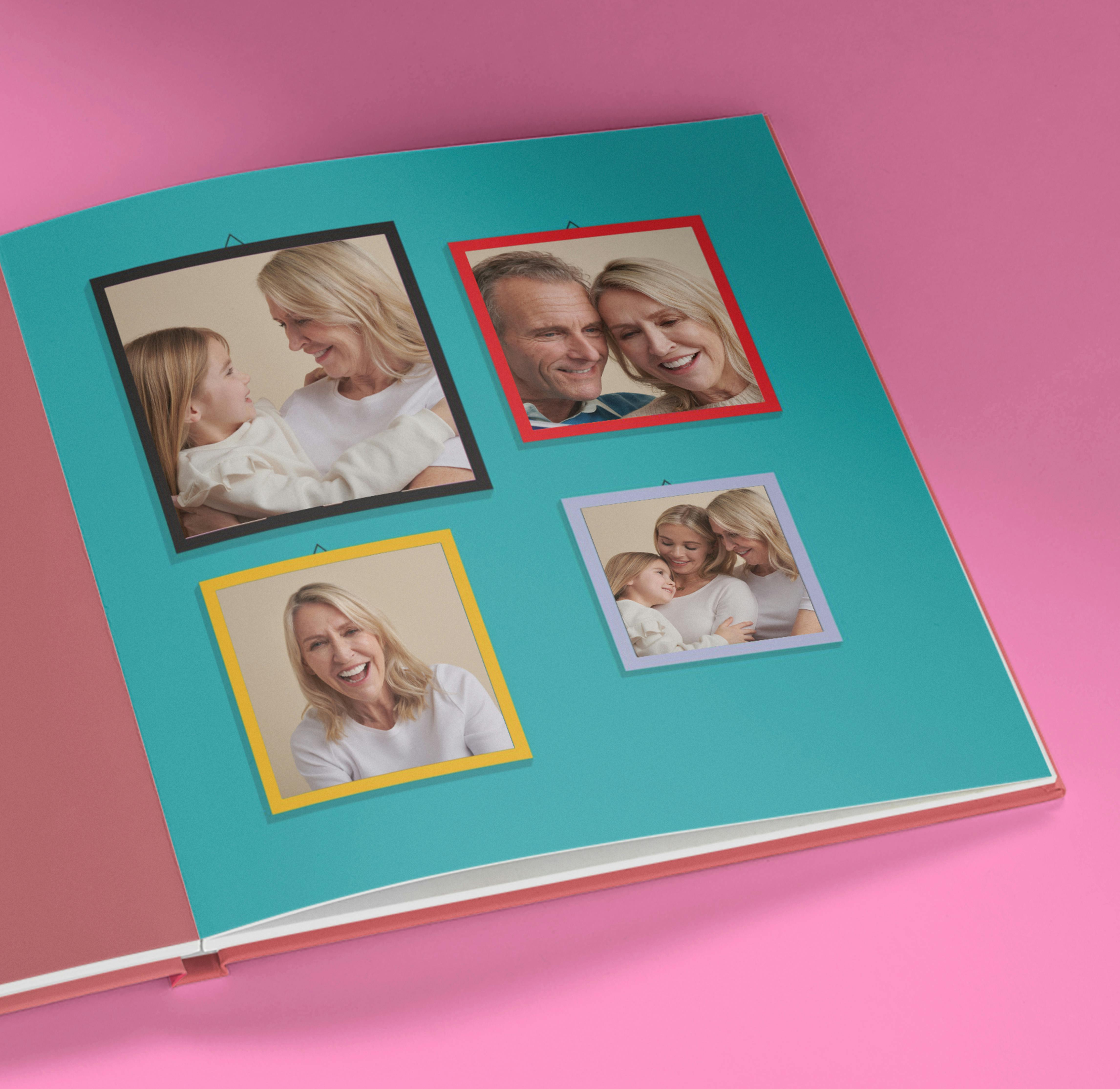 Personalised book page with photos