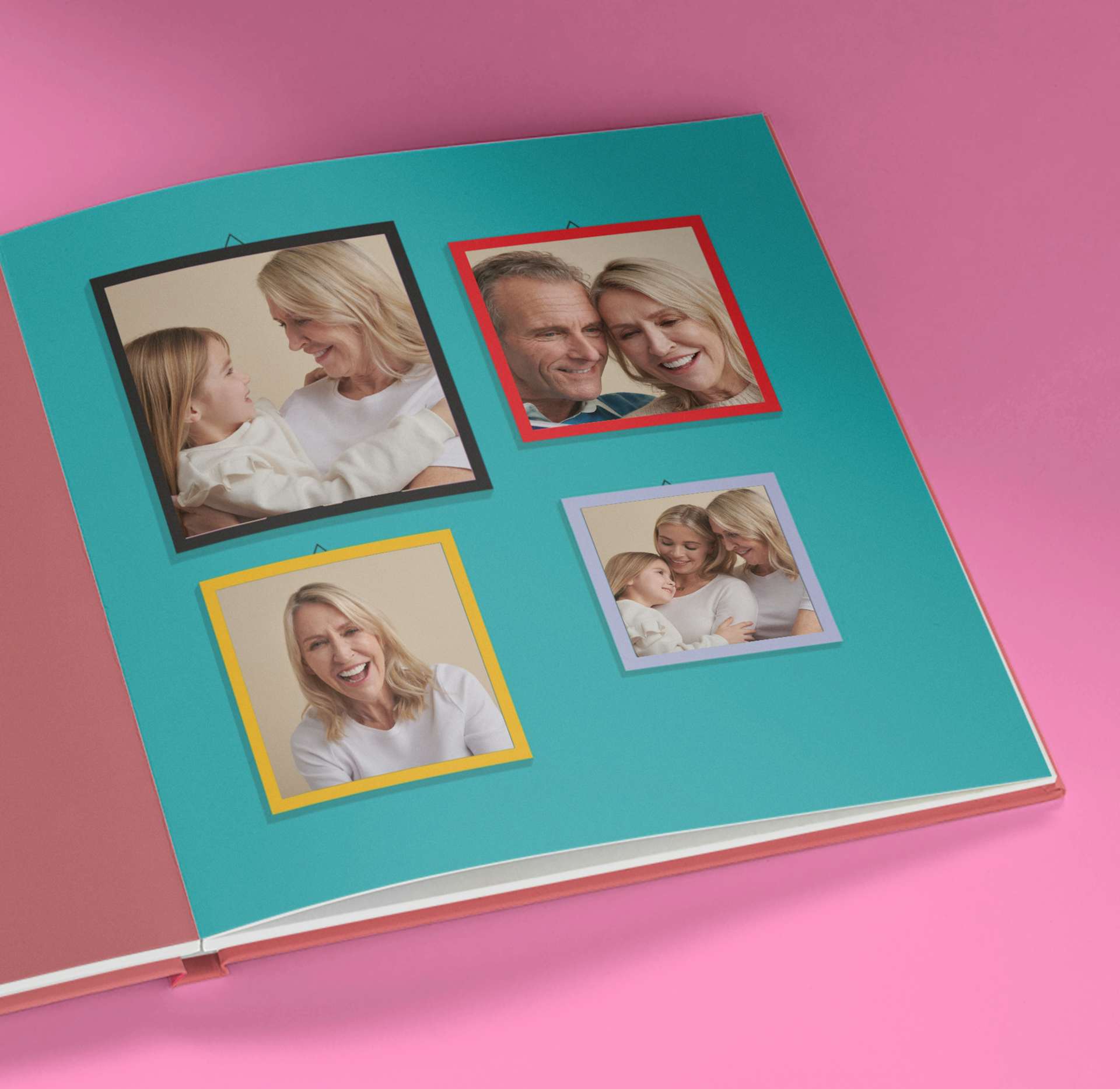 Personalised book page with photos