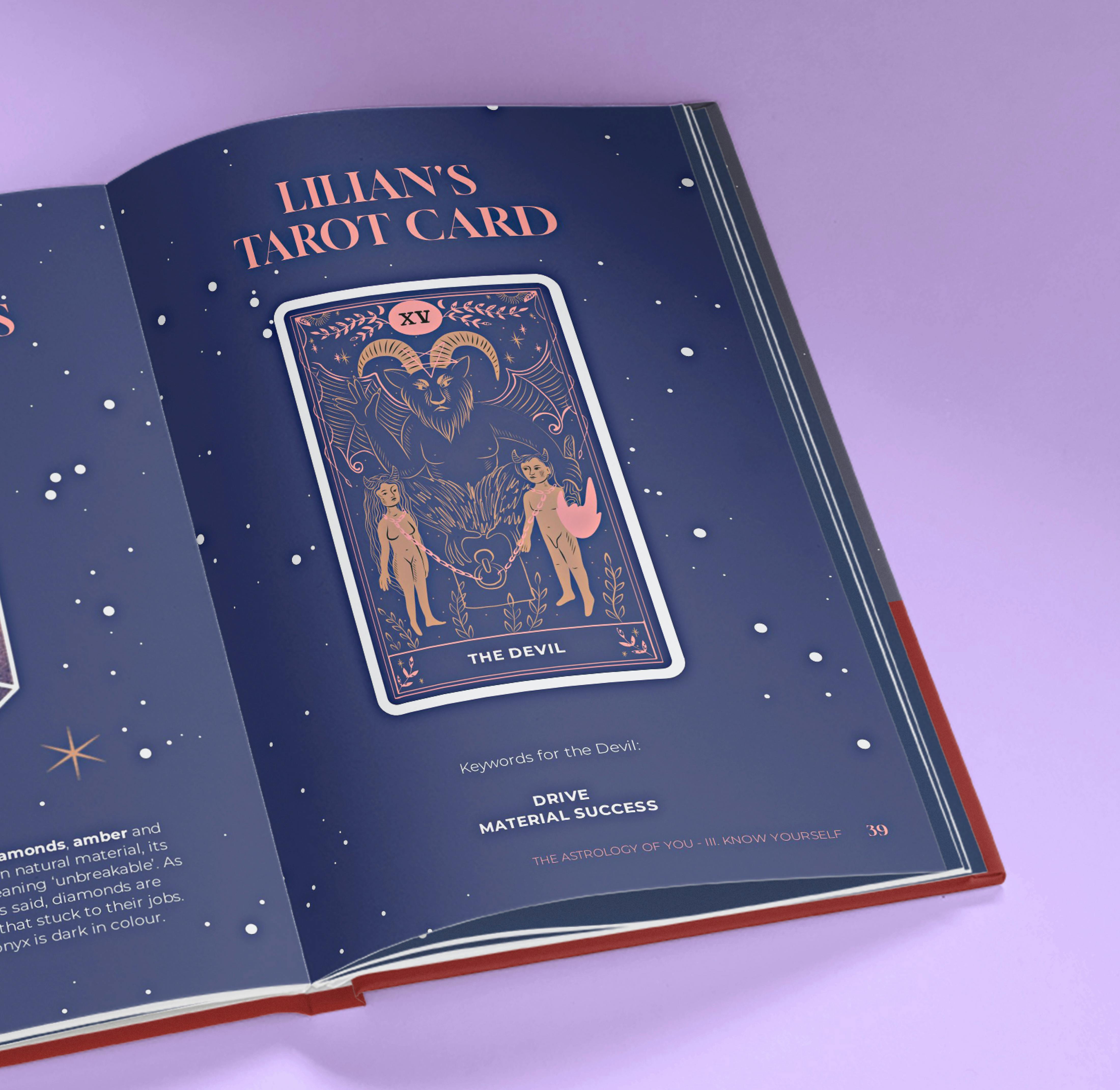 open page of powerful personalised astrology book