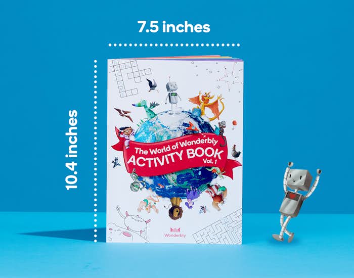 Image of activity book dimensions