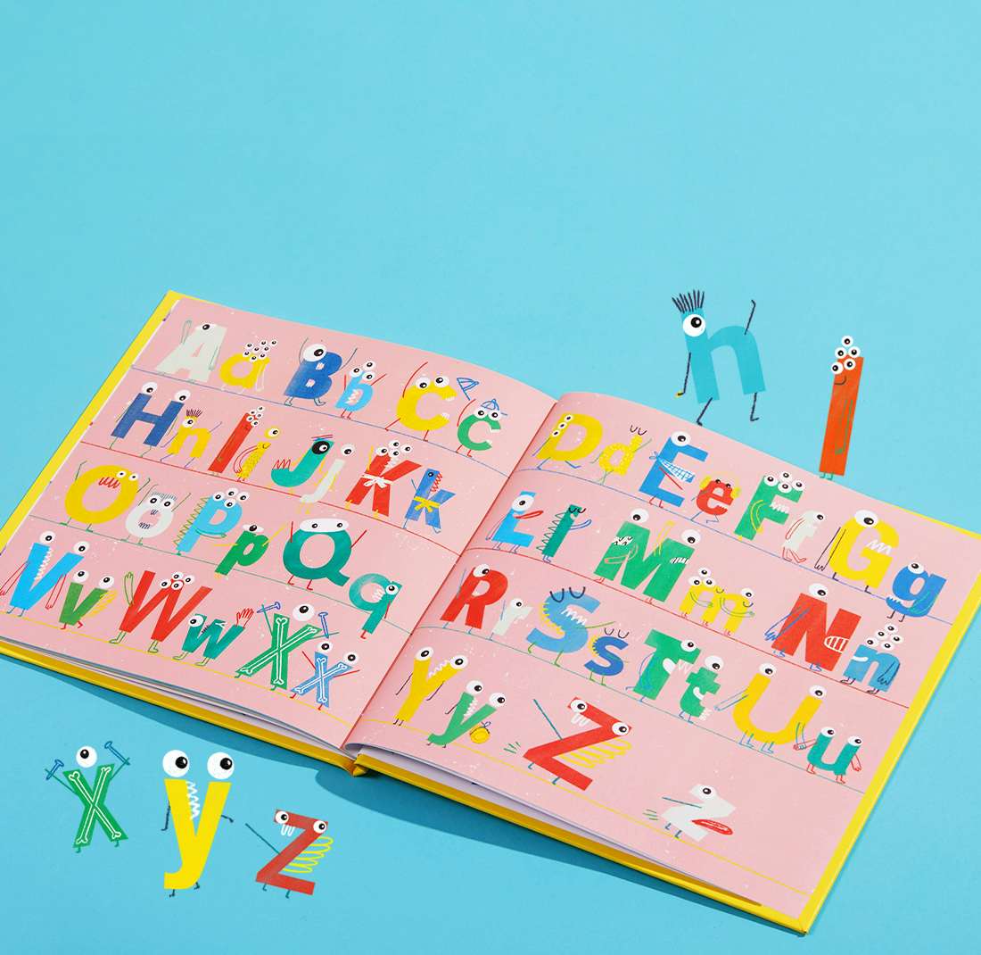 Illustrations of letters in the book