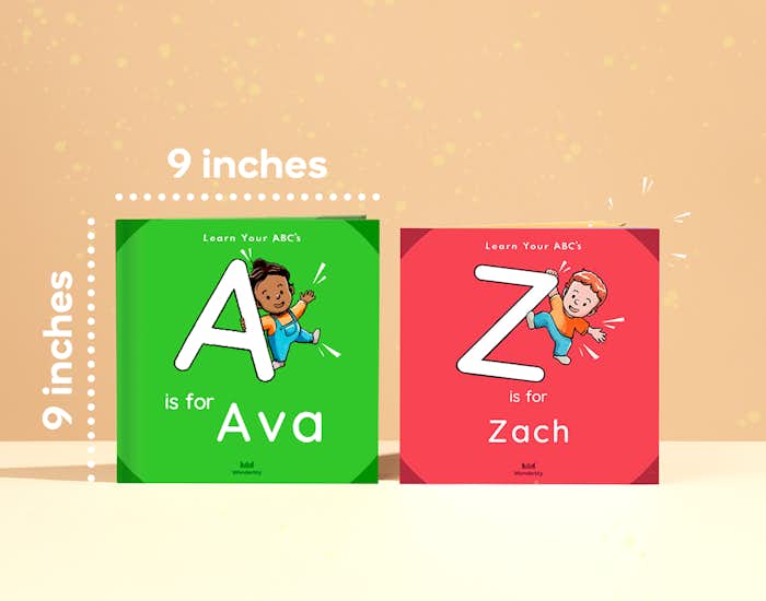 An image showing the 2 different formats of the personalised book