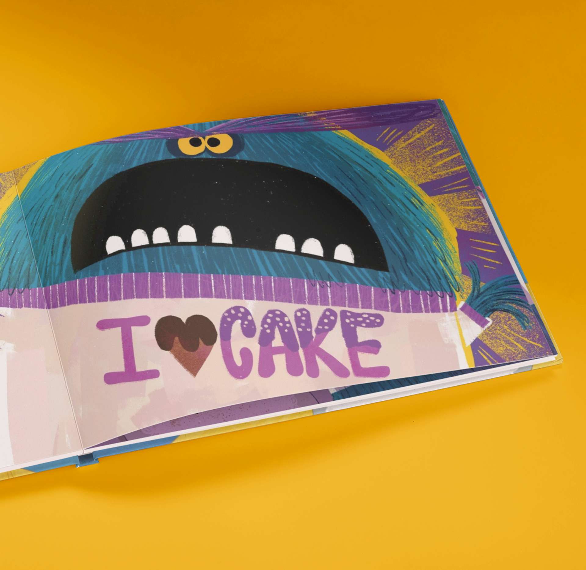Page showing cake monster