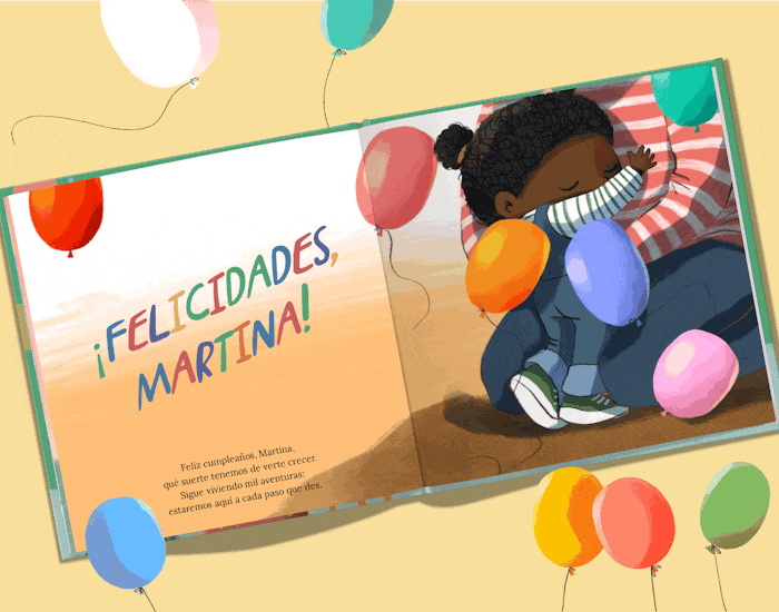 gif de opciones de personalización con nombres y personajes