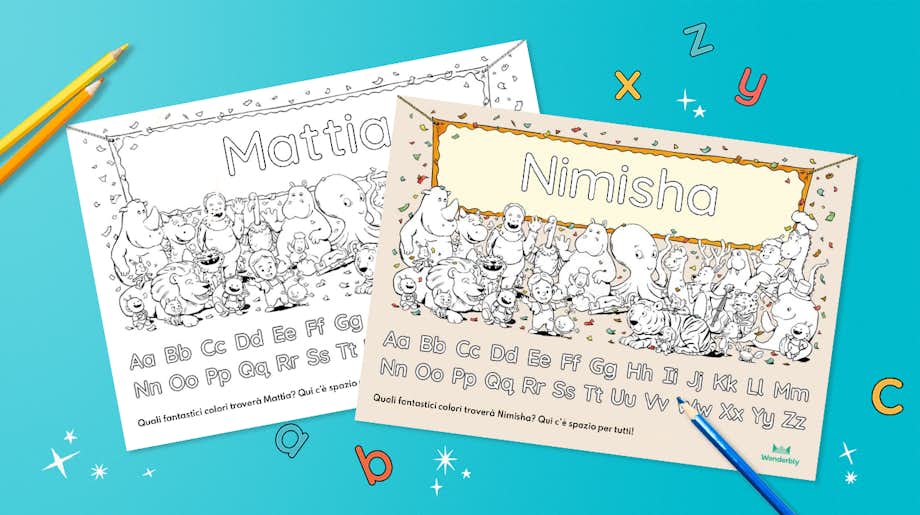 Alfabeto Personalizzato Da Colorare Stampa Gratis Wonderbly