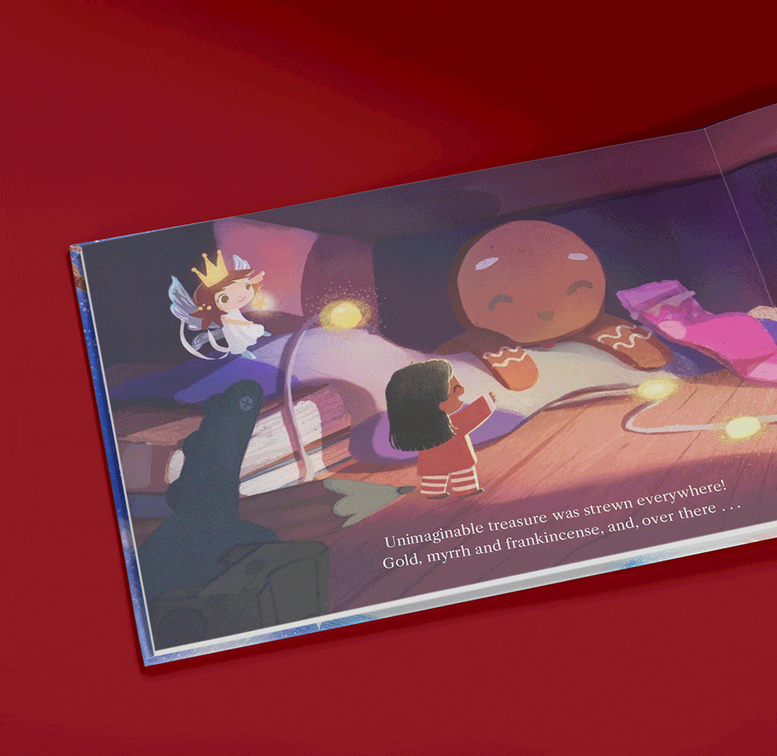 gif of open pages in your night before christmas book