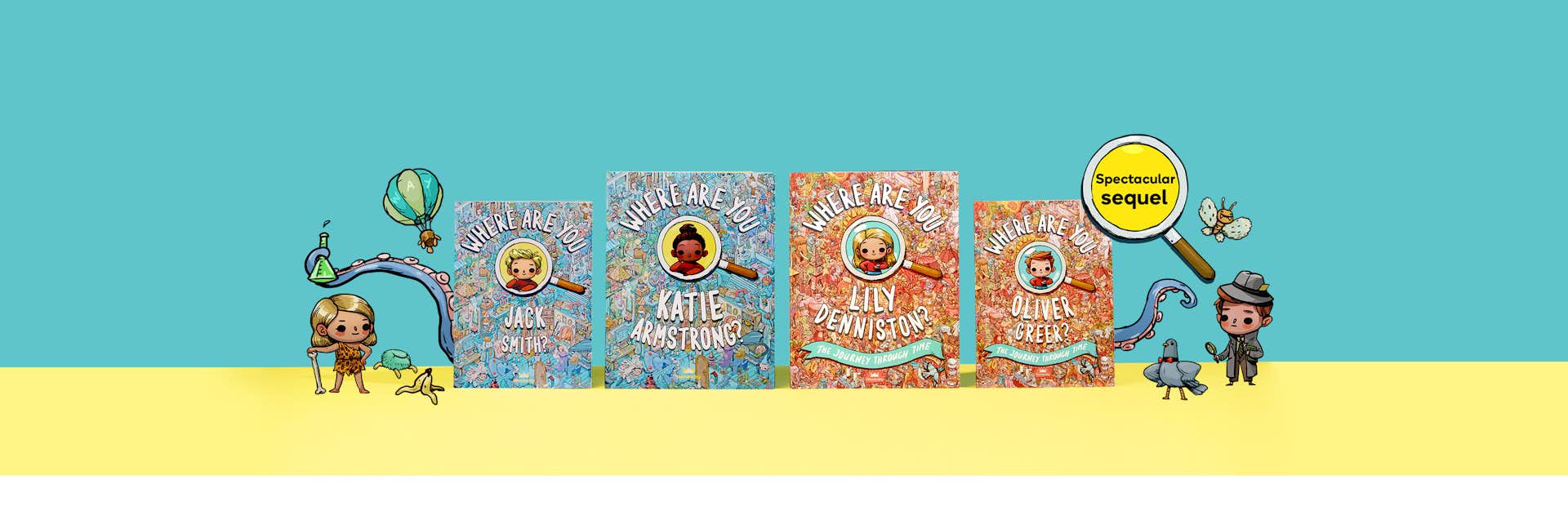 Front covers of Where Are You...? and Where Are You...? The Journey Through Time