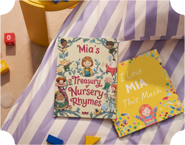 Two personalised Wonderbly books