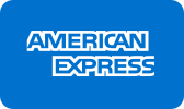 Tillgängliga betalsystem: American Express
