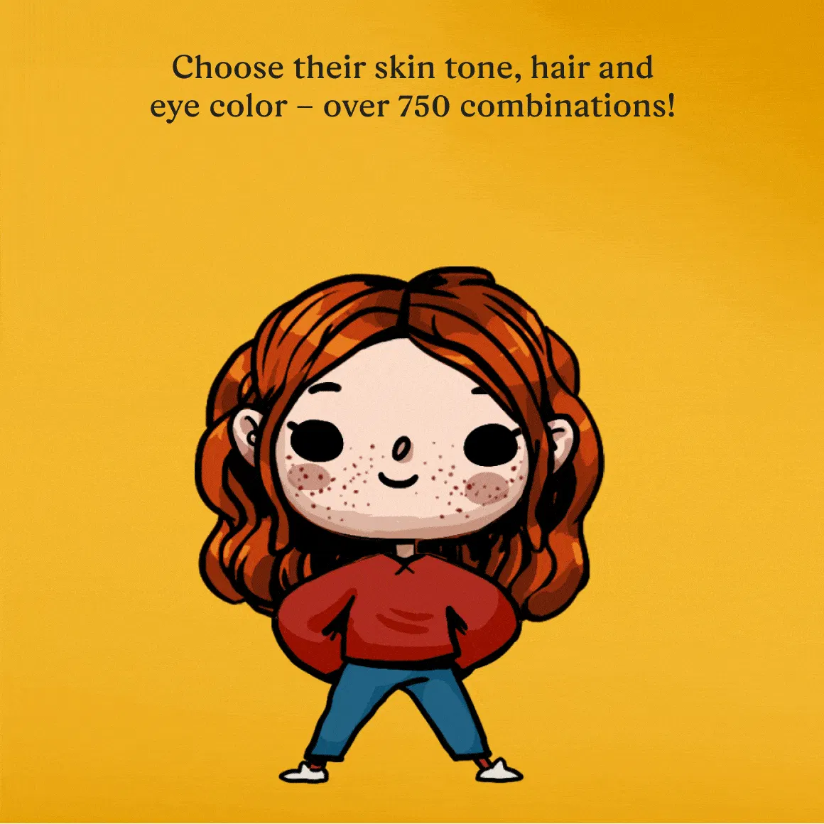 gif of different character personalisation options