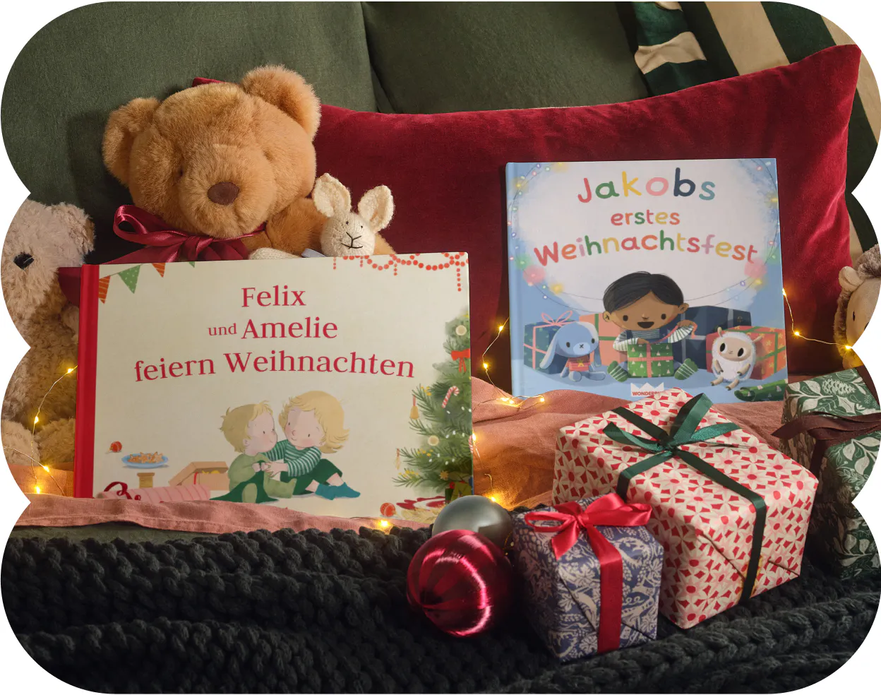 Zwei personalisierte Bucheinbände