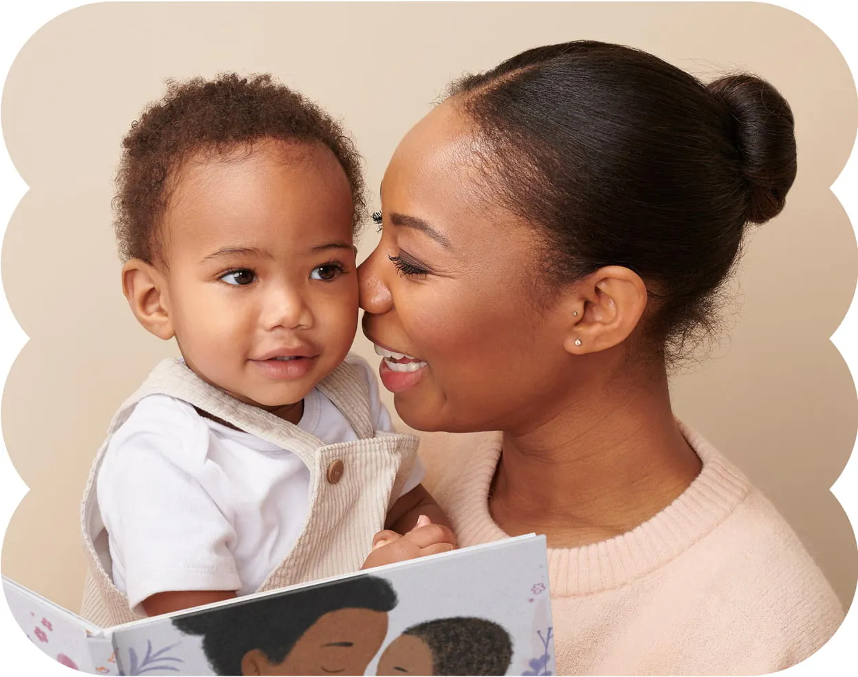 A child and mother reading the personalised book