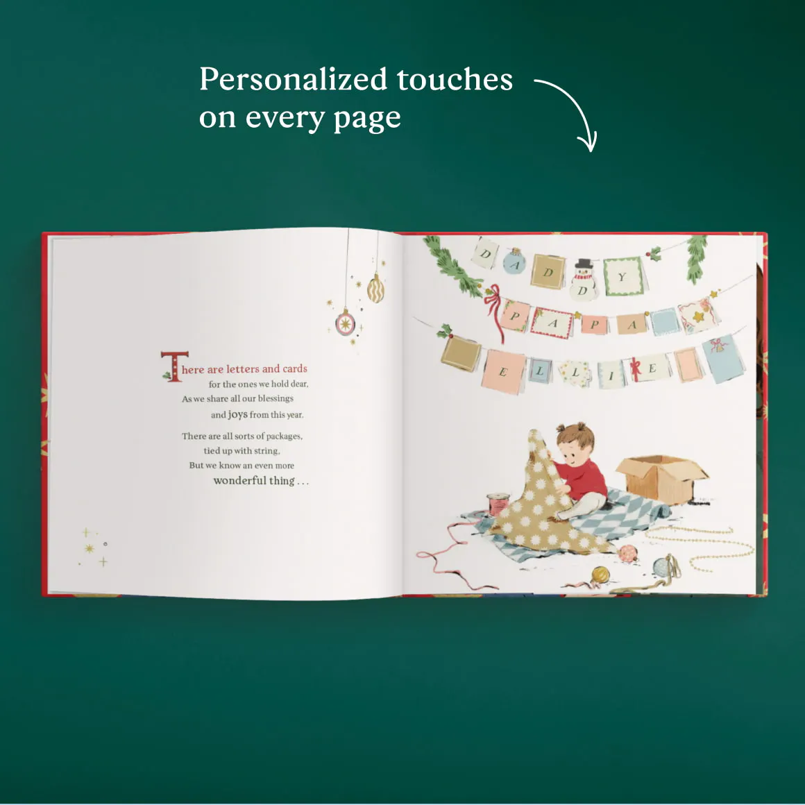 A page inside the personalised book