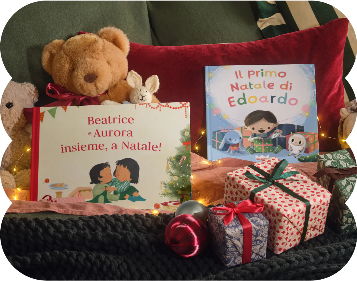 Due copertine personalizzate - Il nostro primo Natale in tre