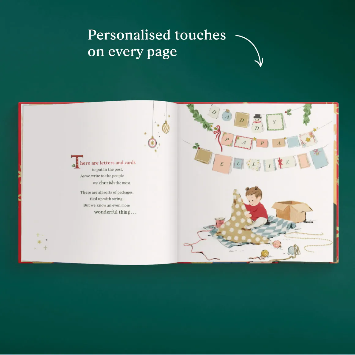 A page inside the personalised book