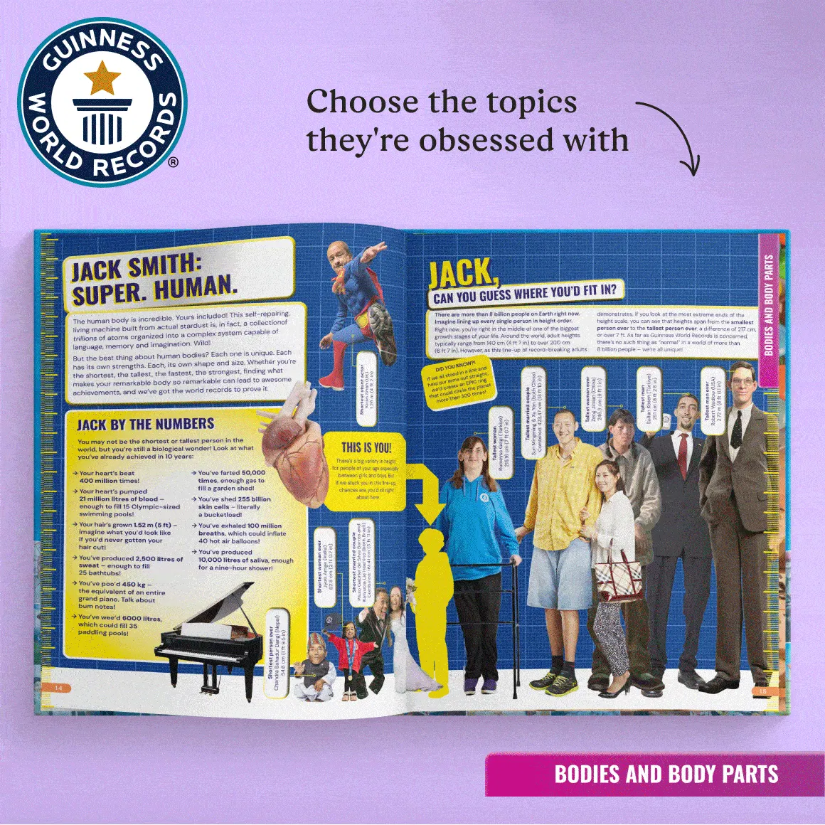 GIF showing the personalised pages of the book