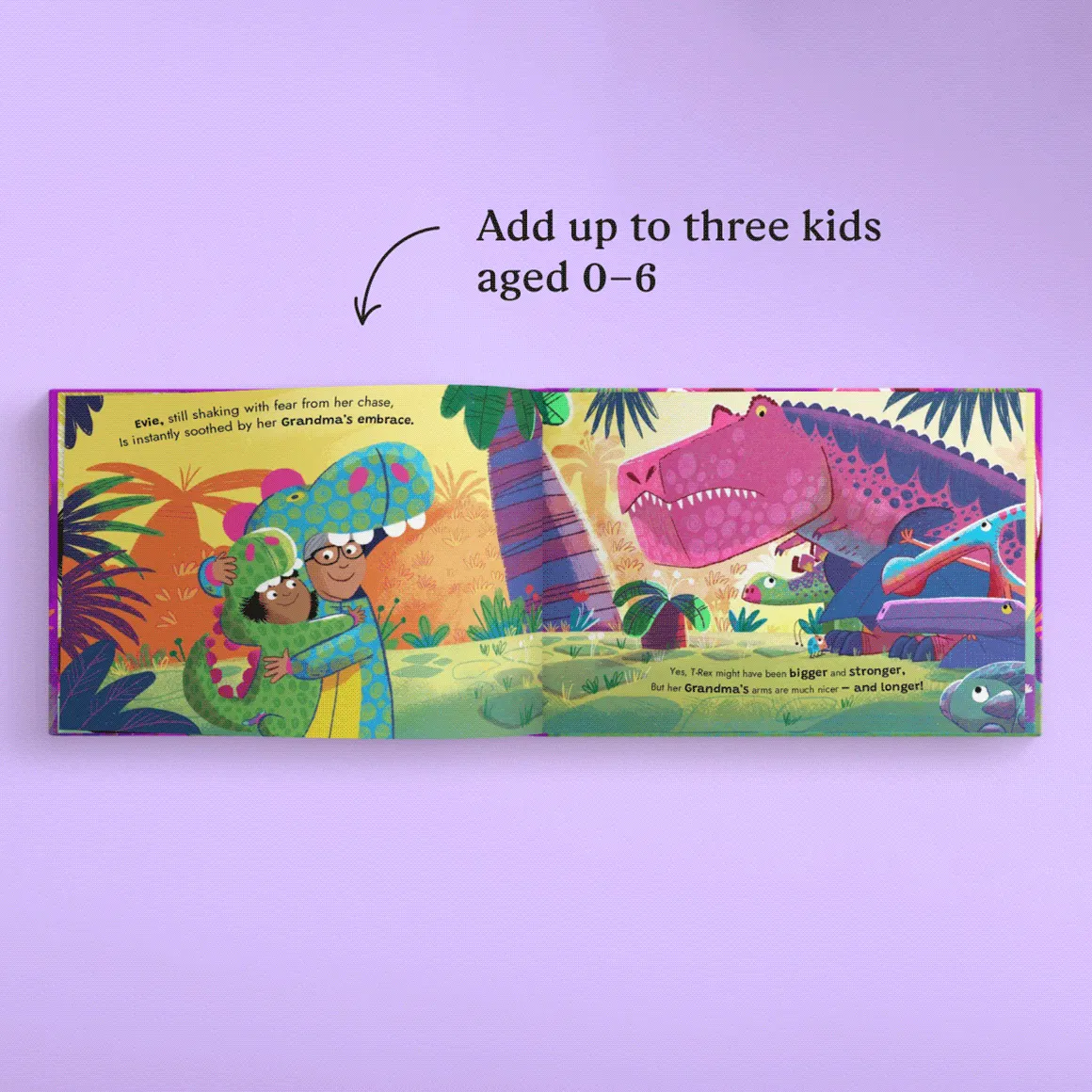 GIF showing the personalised pages of the book