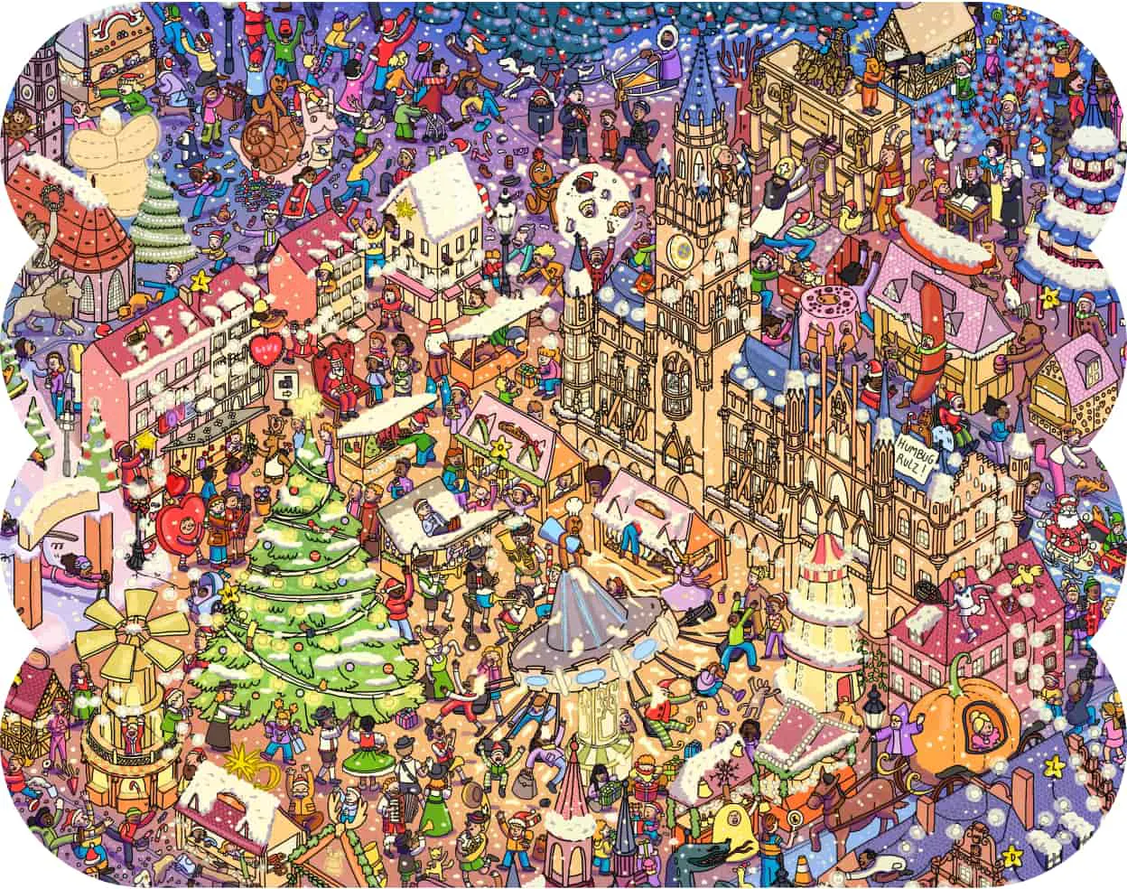 zoom in of search and find spread