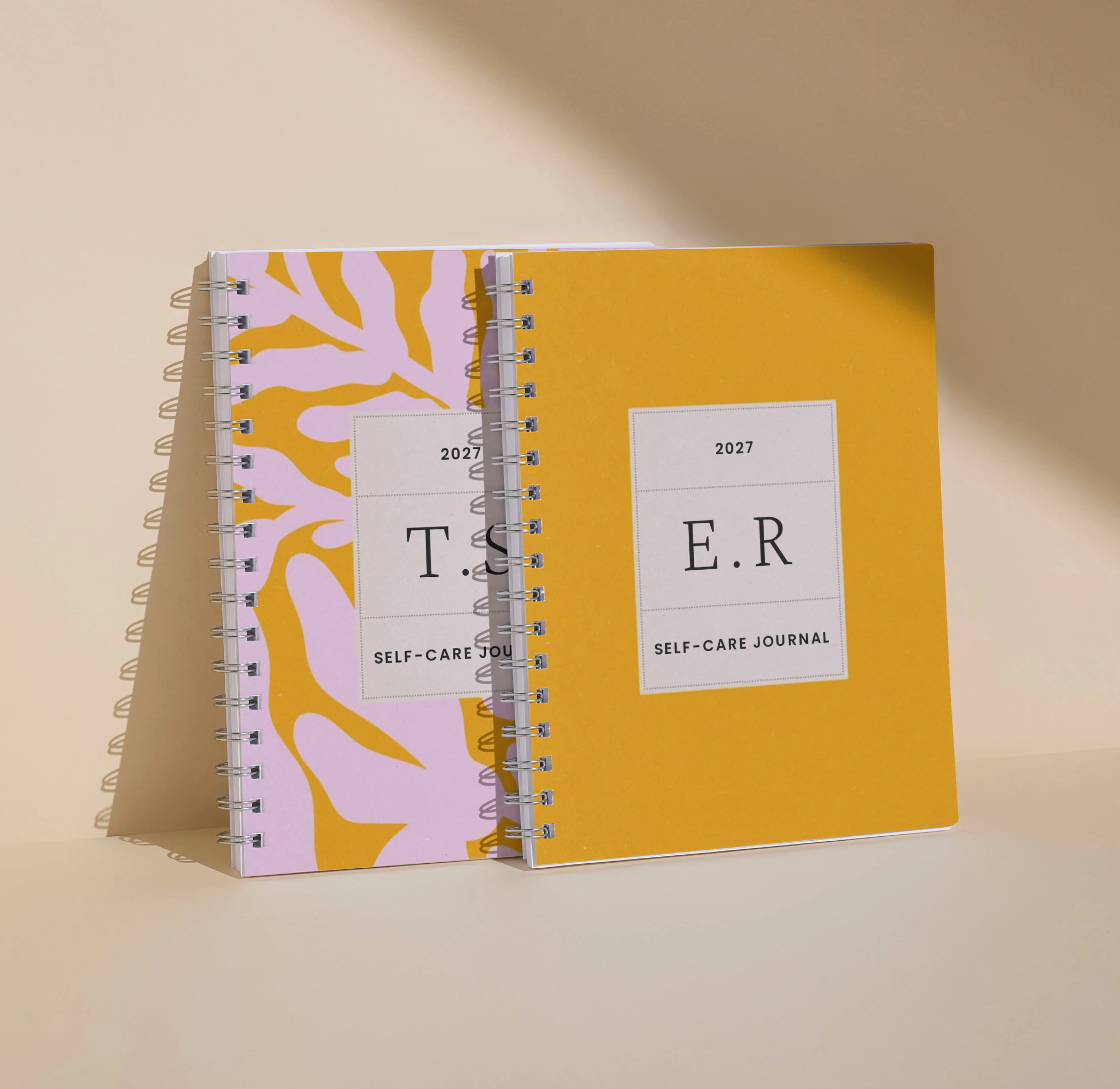 Two personalised covers of Your Self-Care Journal Anytime Edition 2027