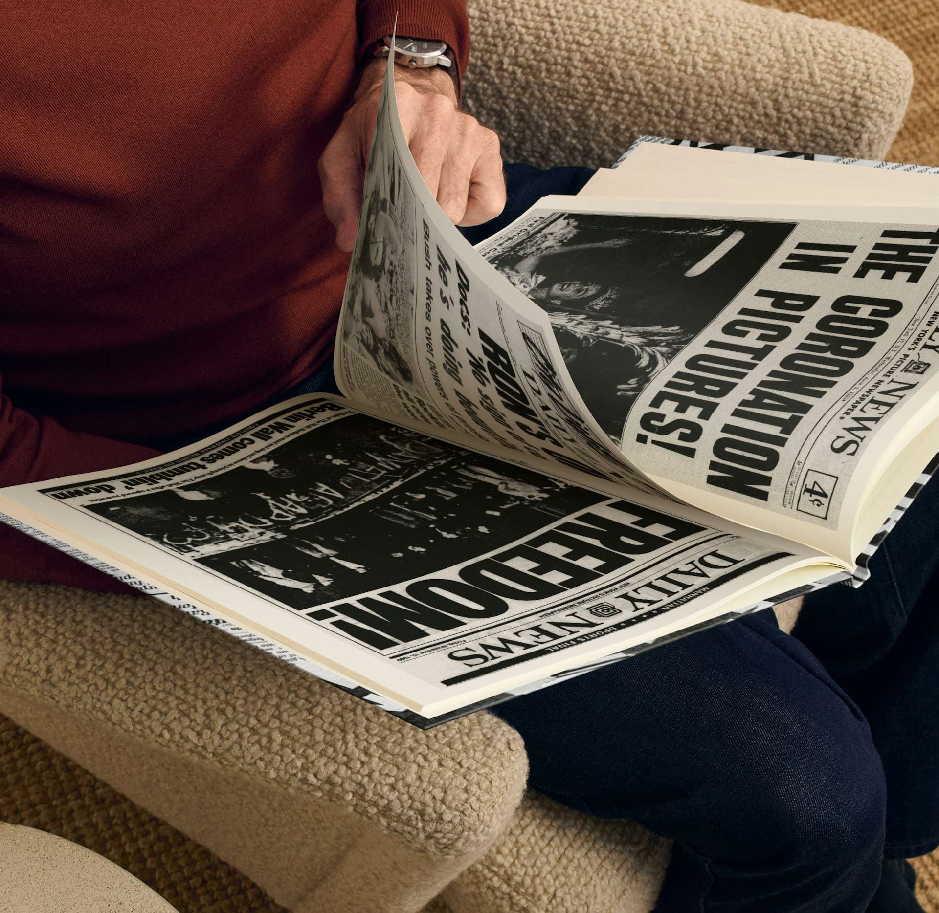 An adult reading their personalised book