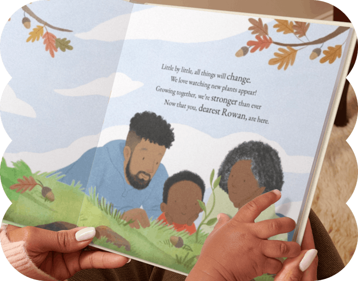 a page inside the personalised book